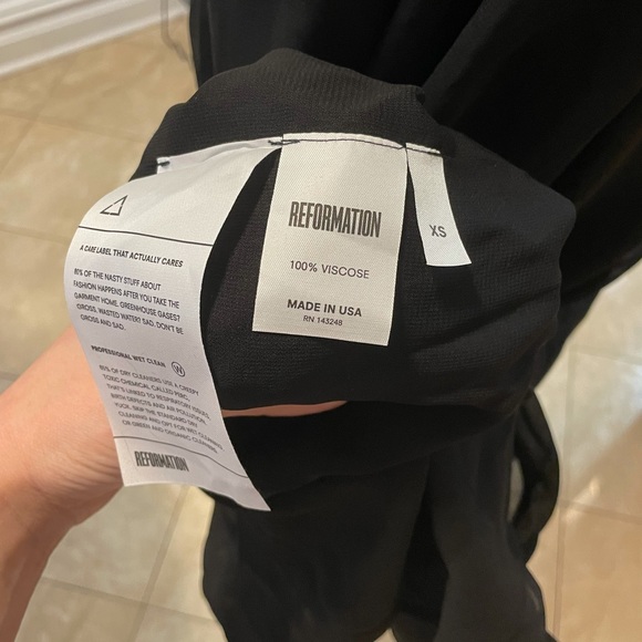 NWT Reformation Maxi Dress in Black Size XS - Picture 6 of 8